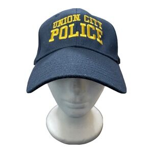 Union City Police Hat Fitted Dark Blue Baseball Cap My Fit KC Caps Size L XL